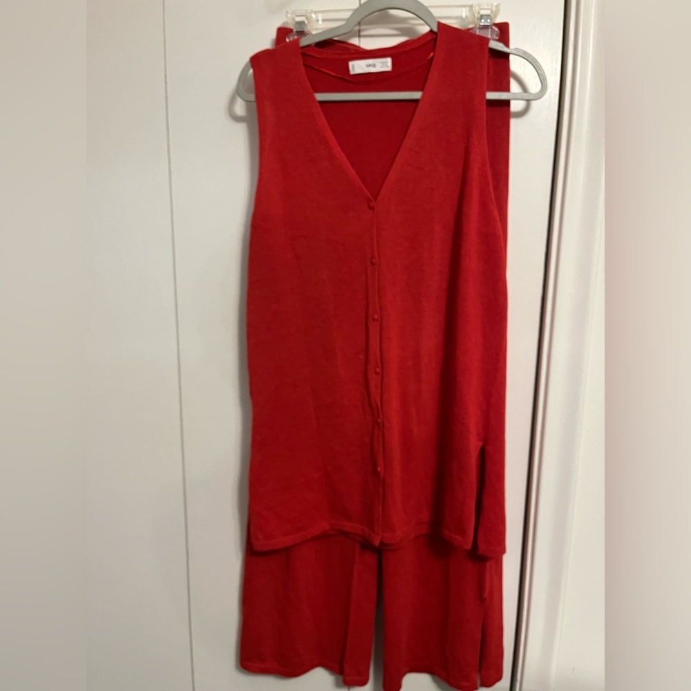 Mango Knit Set Red Size S